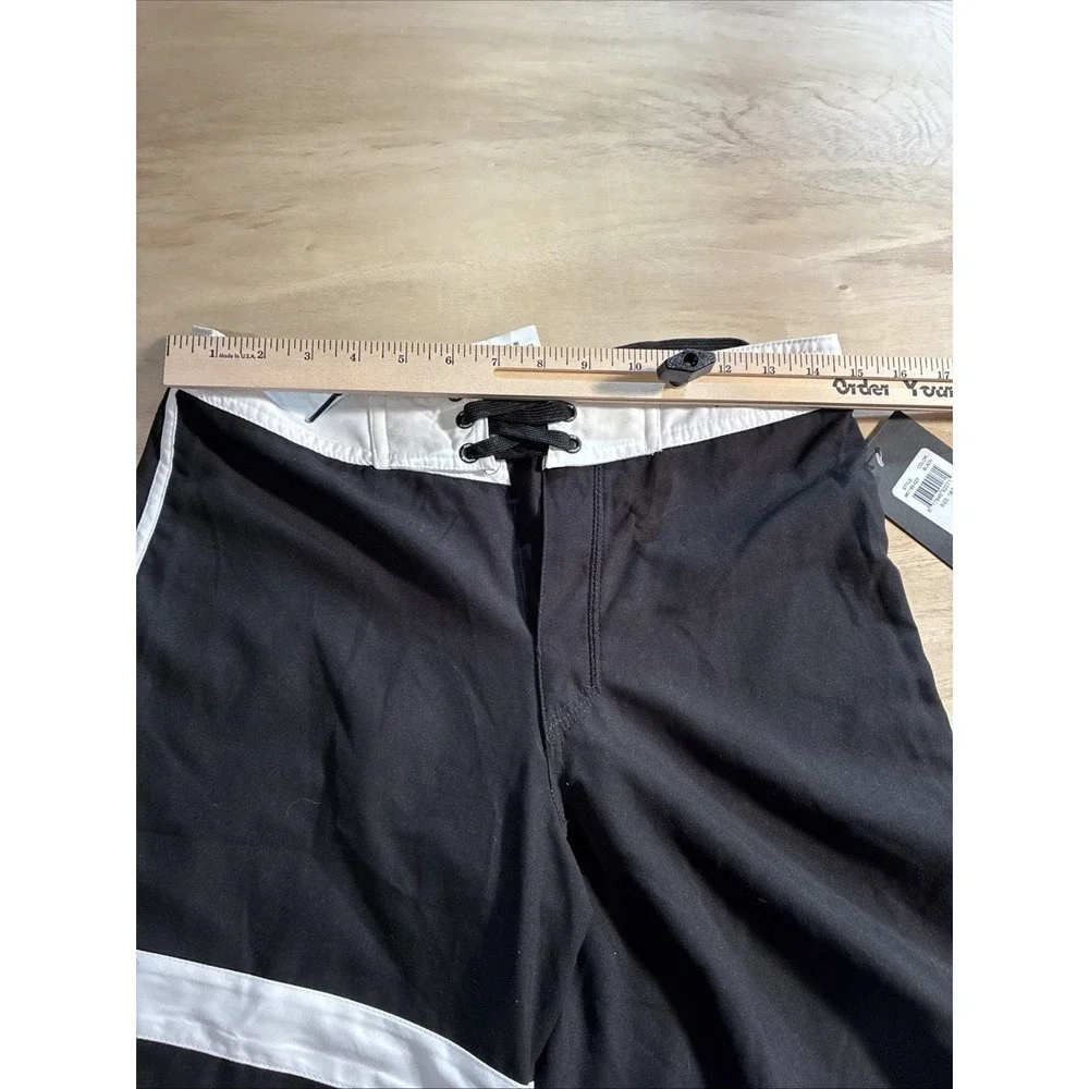 NWT Men's 18 Hurley Block Party Black White Board‎ Shorts Trunks Swimsuit 18/29